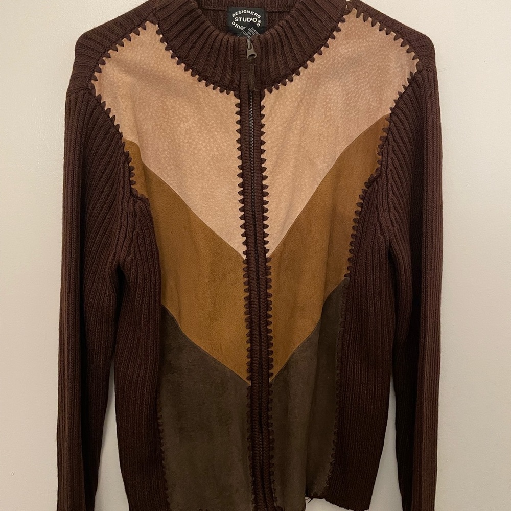 Vintage Designer’s Studio Brown Cardigan Sweater